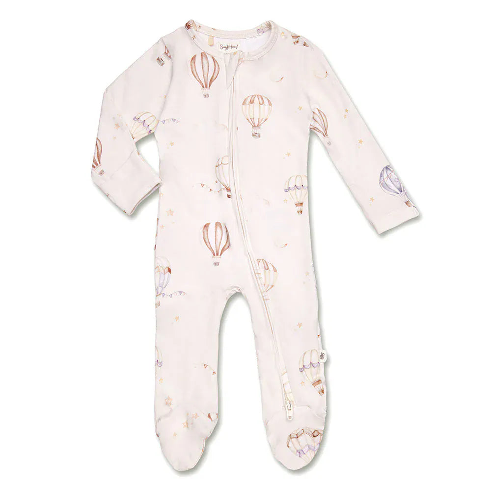 Snuggle Hunny Kids Unisex Onesie Up & Away Organic Snuggle Sleepsuit Zip Footie