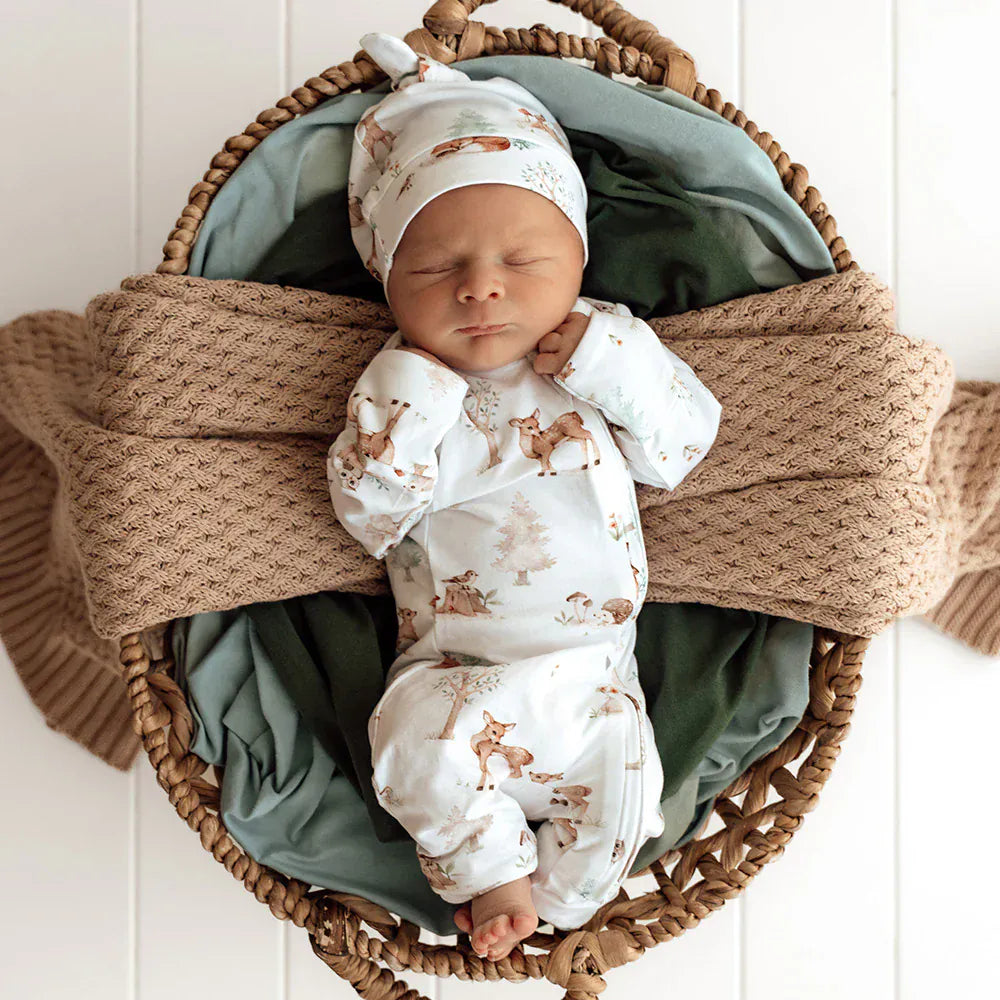 Snuggle Hunny Kids Unisex Onesie Woodland Tales Organic Snugglesuit Convertible Romper