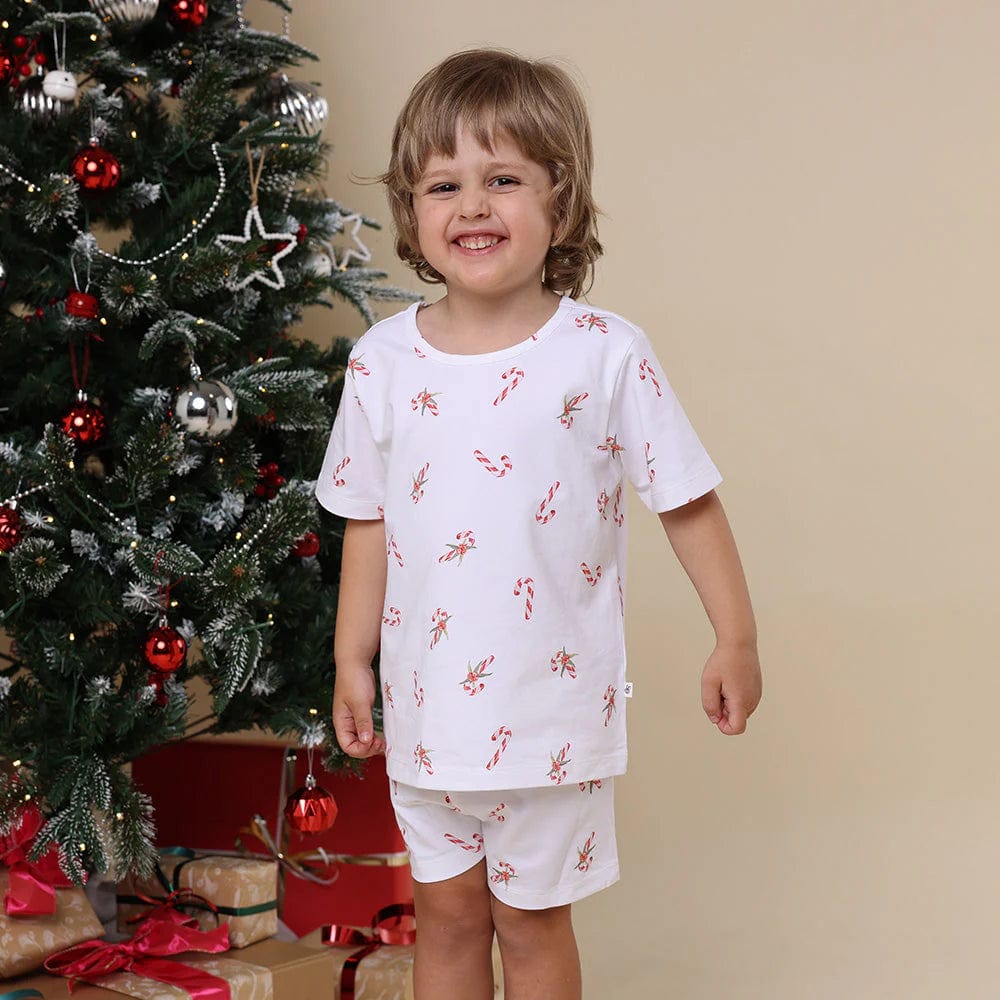 Snuggle Hunny Kids Unisex Sleepware Candy Cane Organic Kids PJ Set