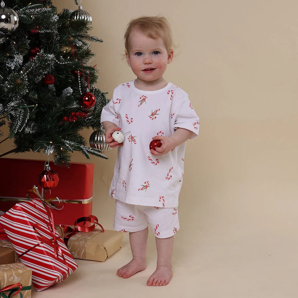 Snuggle Hunny Kids Unisex Sleepware Candy Cane Organic Kids PJ Set