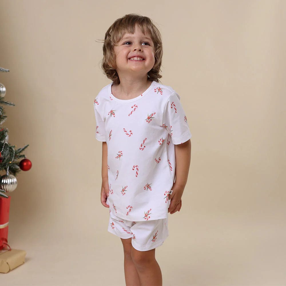 Snuggle Hunny Kids Unisex Sleepware Candy Cane Organic Kids PJ Set