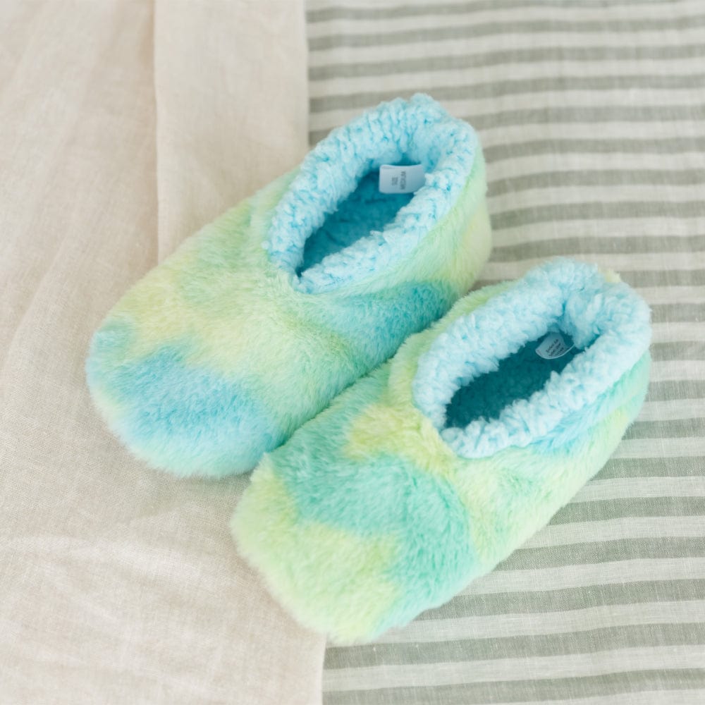 SnuggUps Unisex Shoes SnuggUps Kids Blue Tie Dye Slippers