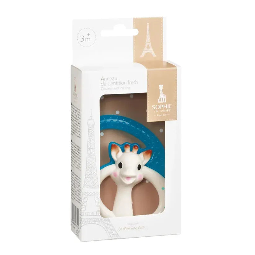 Sophie the Giraffe cooling teething ring from Sophie la Giraffe, designed for soothing and teething relief for babies.