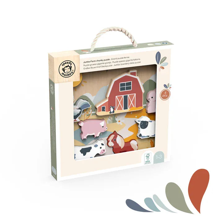 Speedy Monkey Toys Jumbo Farm Chunky Puzzle