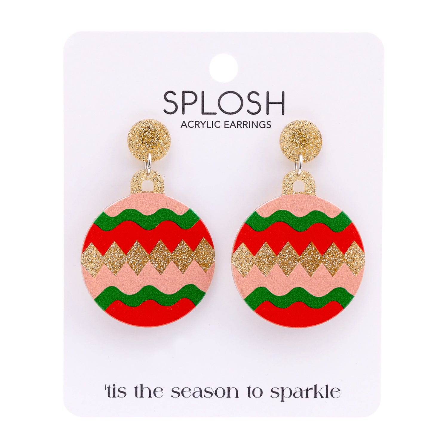 Splosh Girls Accessory Christmas Ornament Earrings