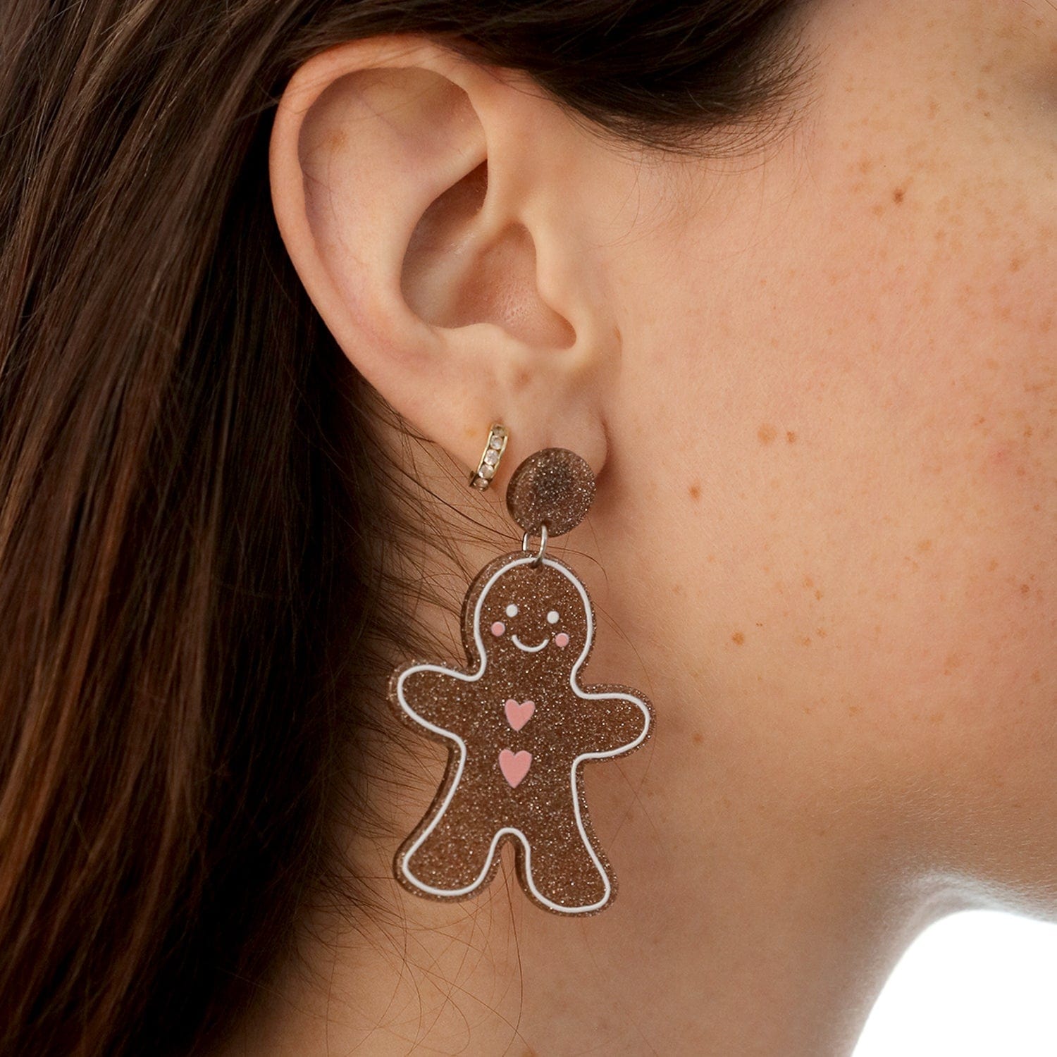 Splosh Girls Accessory Christmas Small Gingerbread Man Earrings