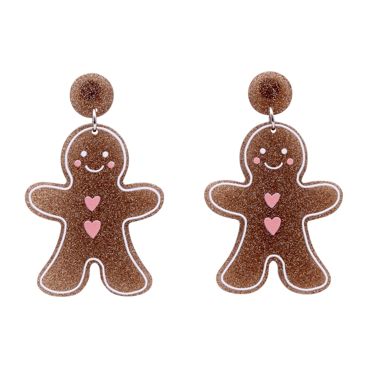 Splosh Girls Accessory Christmas Small Gingerbread Man Earrings