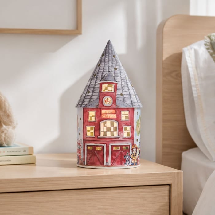 Splosh Fire Station Light Up House room décor with detailed fire station design