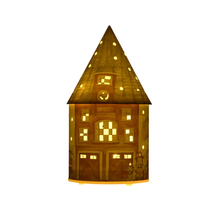 Splosh Fire Station Light Up House room décor with detailed fire station design