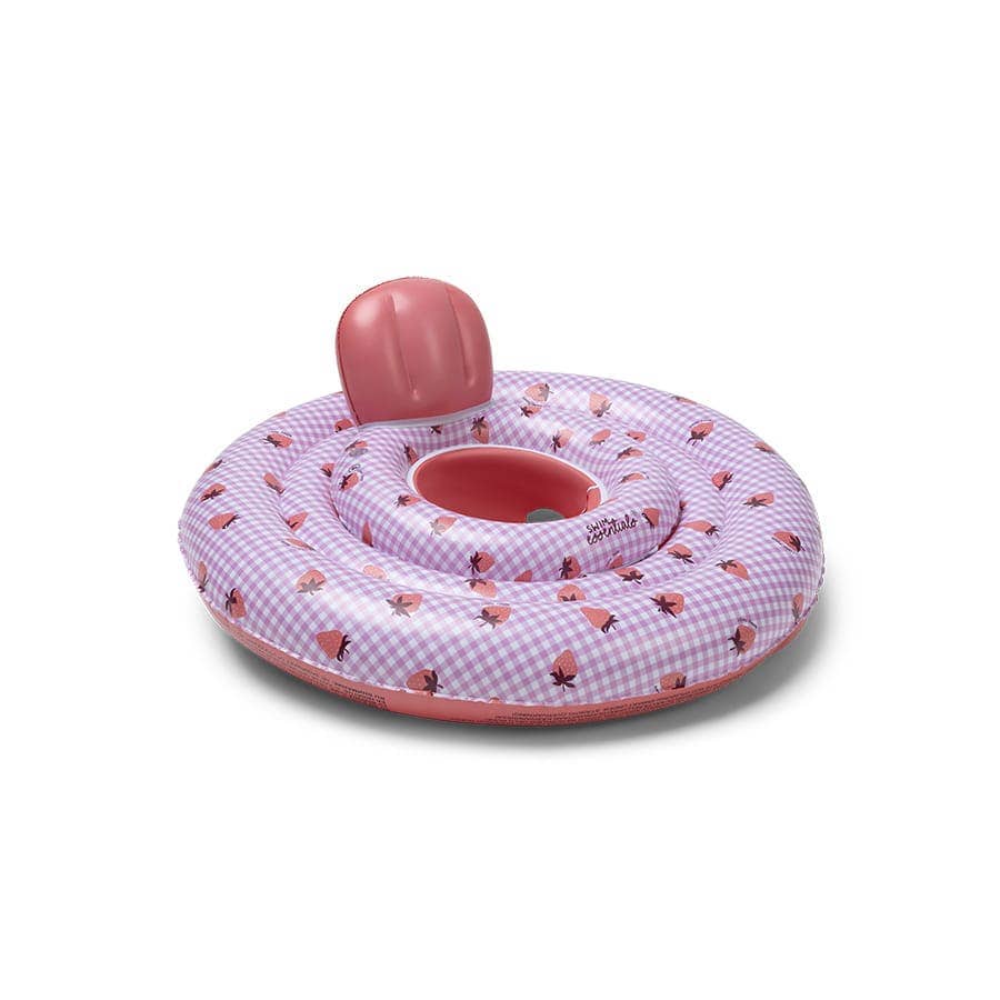 Swim Essentials Bath Toys Swim Essentials Inflatable Baby Float - Strawberry Fields, 0-1 yrs