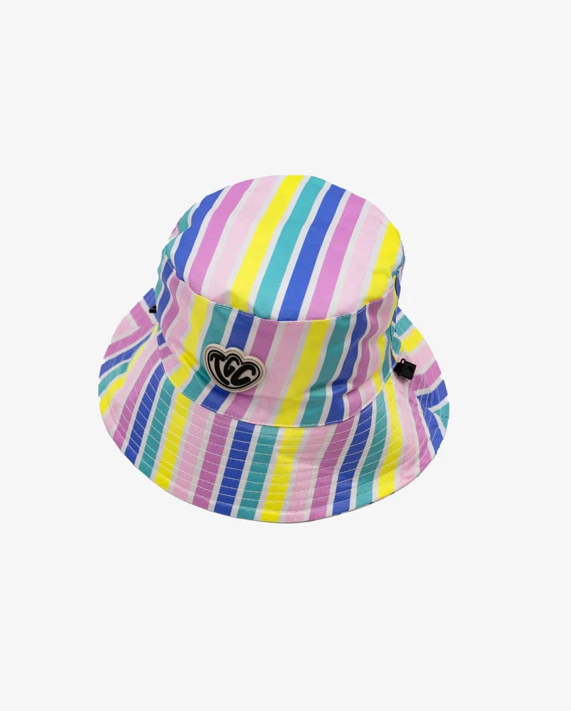 The Girl Club Accessories Hats Rainbow Stripe Reversible Bucket Hat