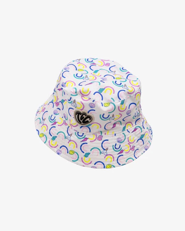 The Girl Club Accessories Hats Rainbow Stripe Reversible Bucket Hat