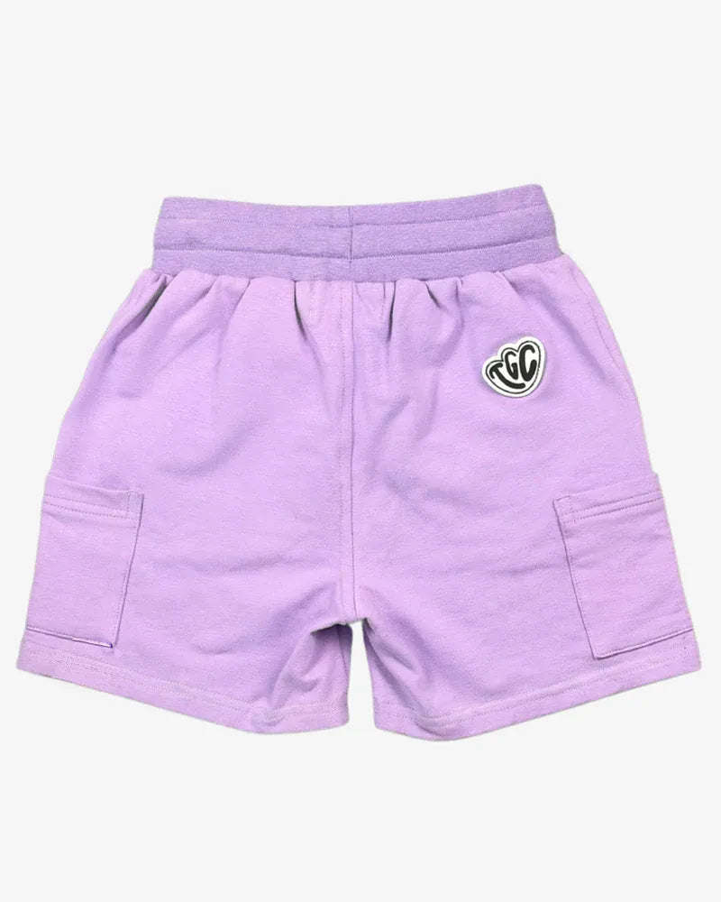 Purple relaxed girls' shorts from The Girl Club, casual and comfortable bottoms for everyday wear.