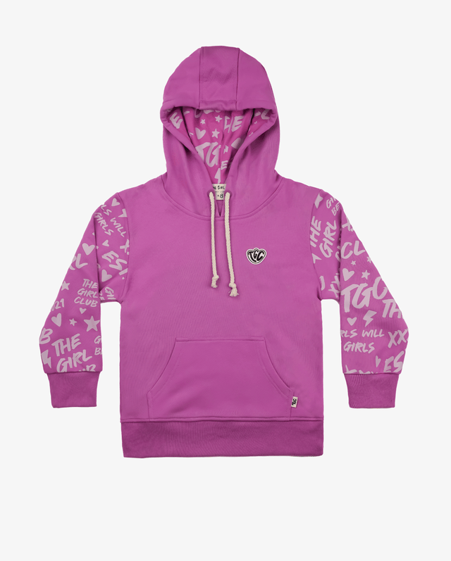 The Girl Club Girls Jumper Liatris Graffiti Hood