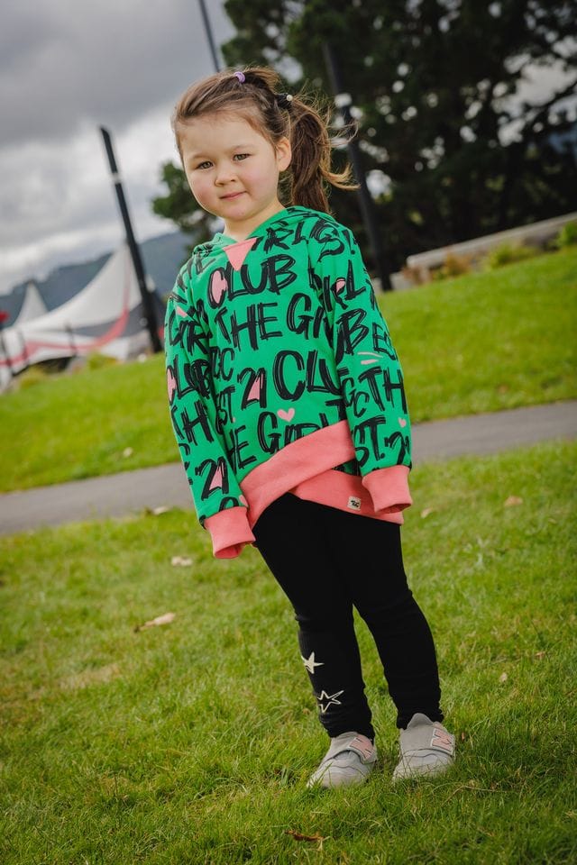 The Girl Club Girls Jumper TGC Green X Hood