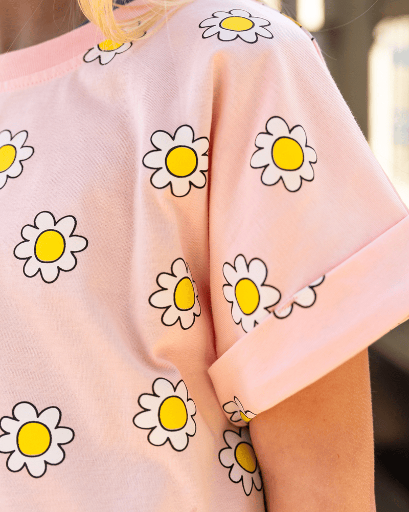 The Girl Club Girls Top Pink Daisy Top