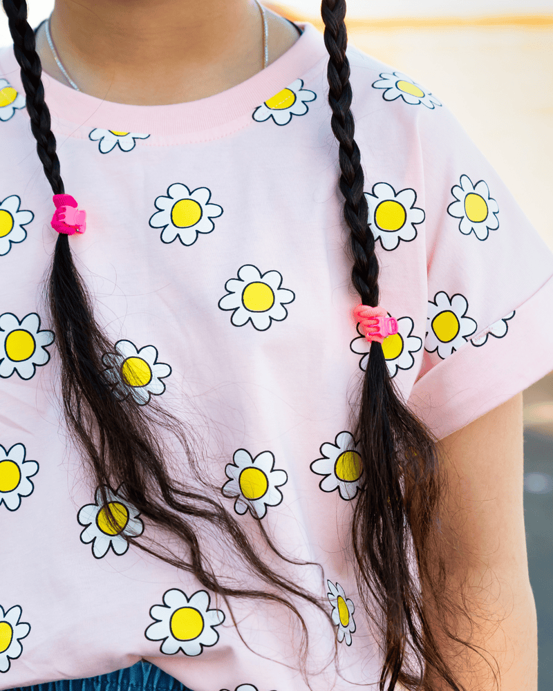 The Girl Club Girls Top Pink Daisy Top