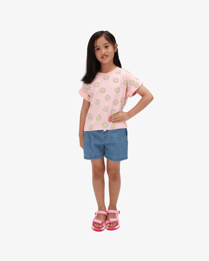 The Girl Club Girls Top Pink Daisy Top
