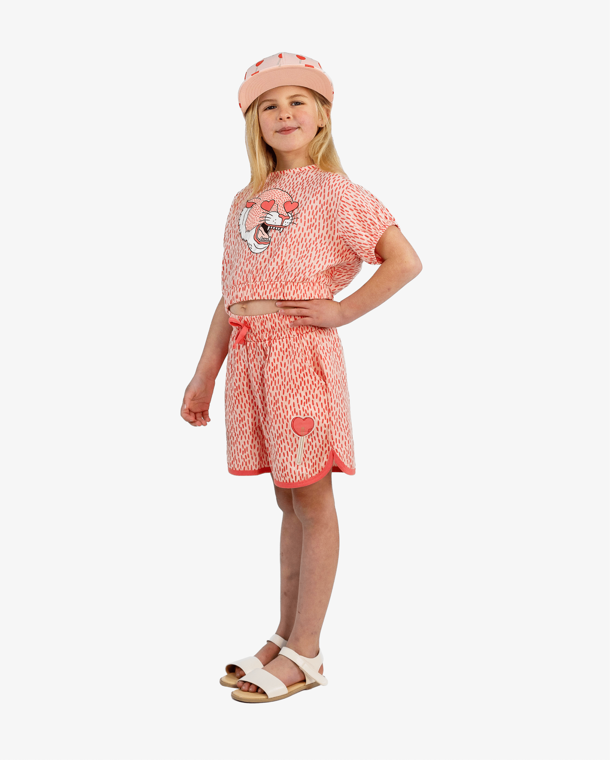 The Girl Club Shorts Coral Lollipop Muslin Shorts