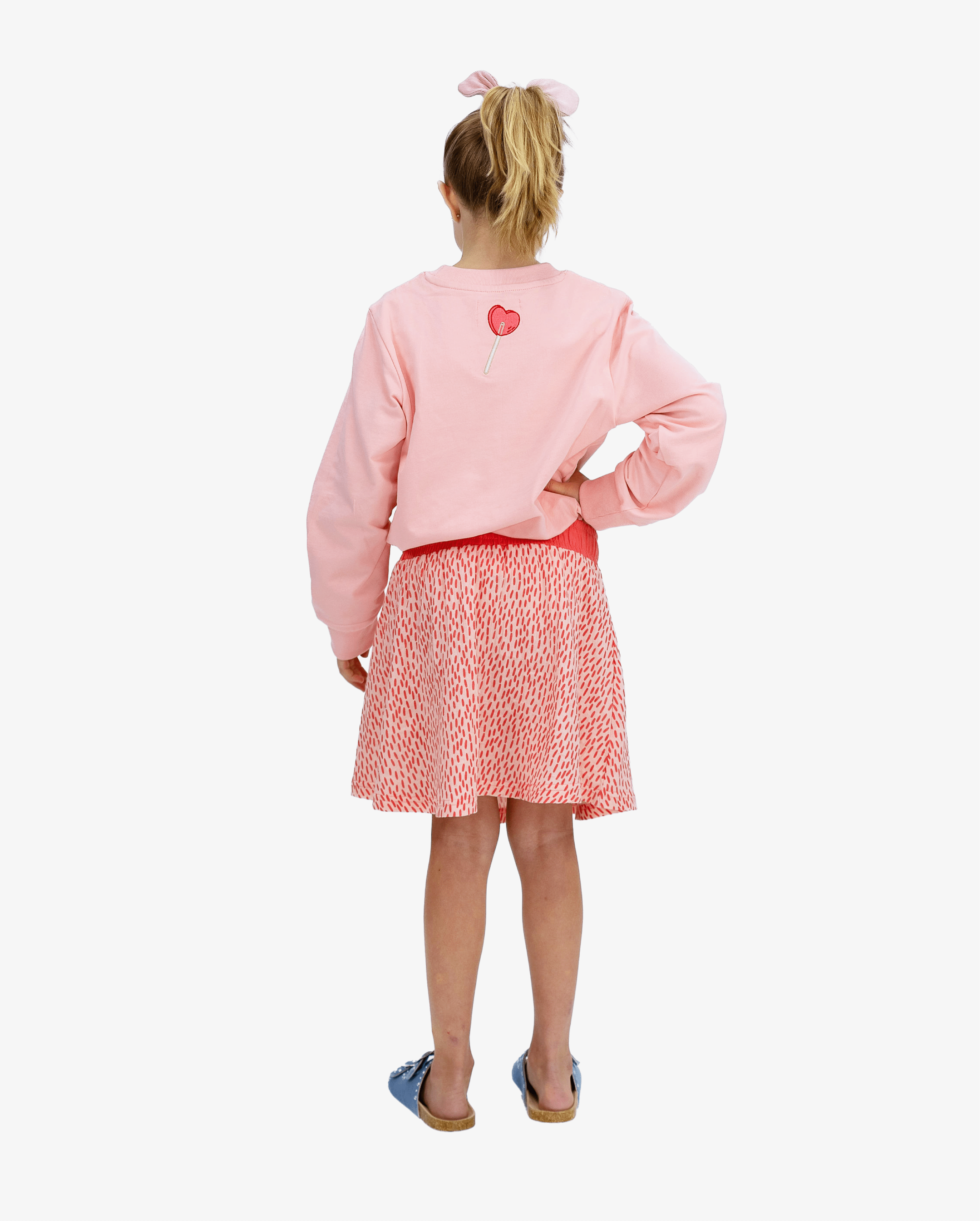 The Girl Club Skirts Coral Lollipop Muslin Skirt