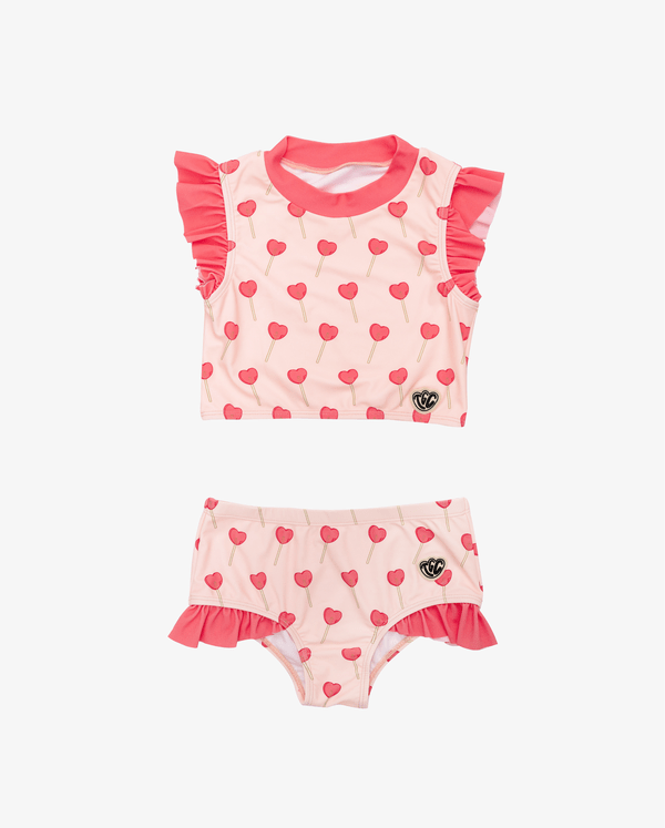 The Girl Club Swim Lollipop Crop Bikini Set