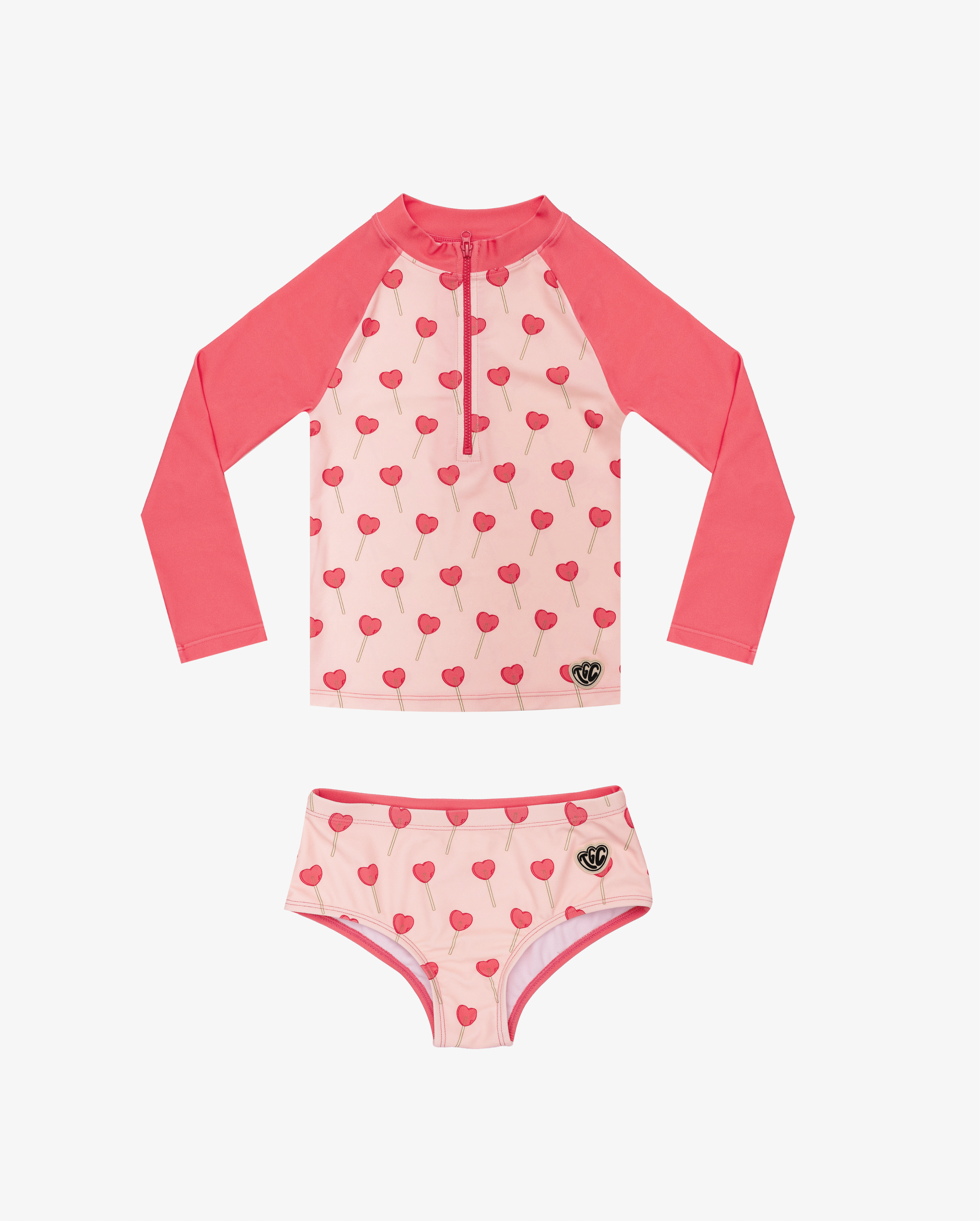 The Girl Club Swim Lollipop Long Sleeve Rash Shirt Set