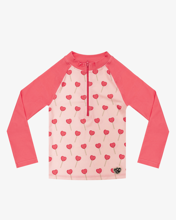 The Girl Club Swim Lollipop Long Sleeve Rash Shirt Set