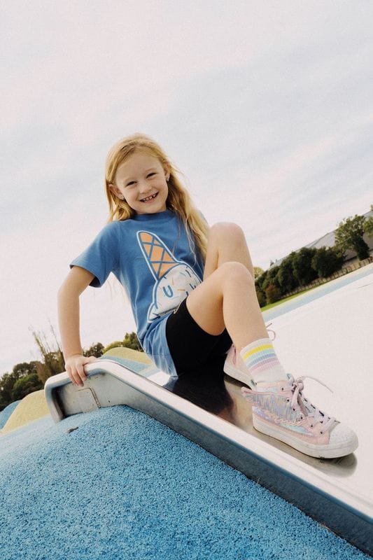 The Girl Club Tees Blue Ice Cream Tee