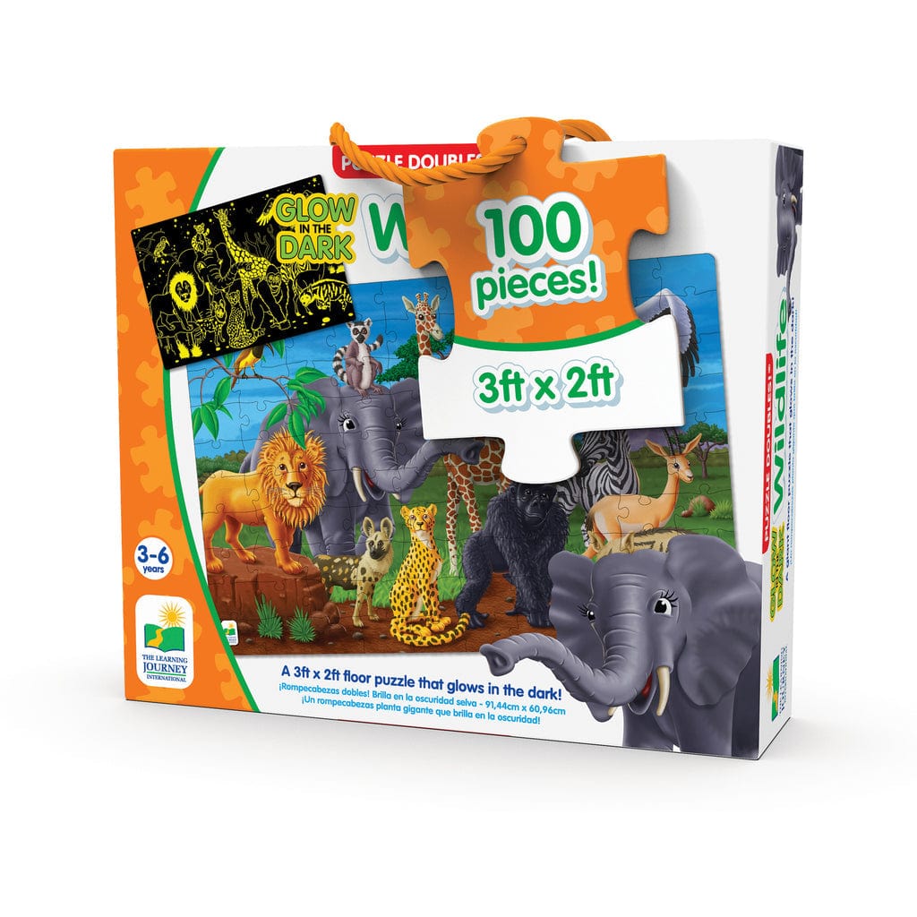 The Learning Journey Toys Wildlife Puzzle Double Glow in the Dark Puzzle