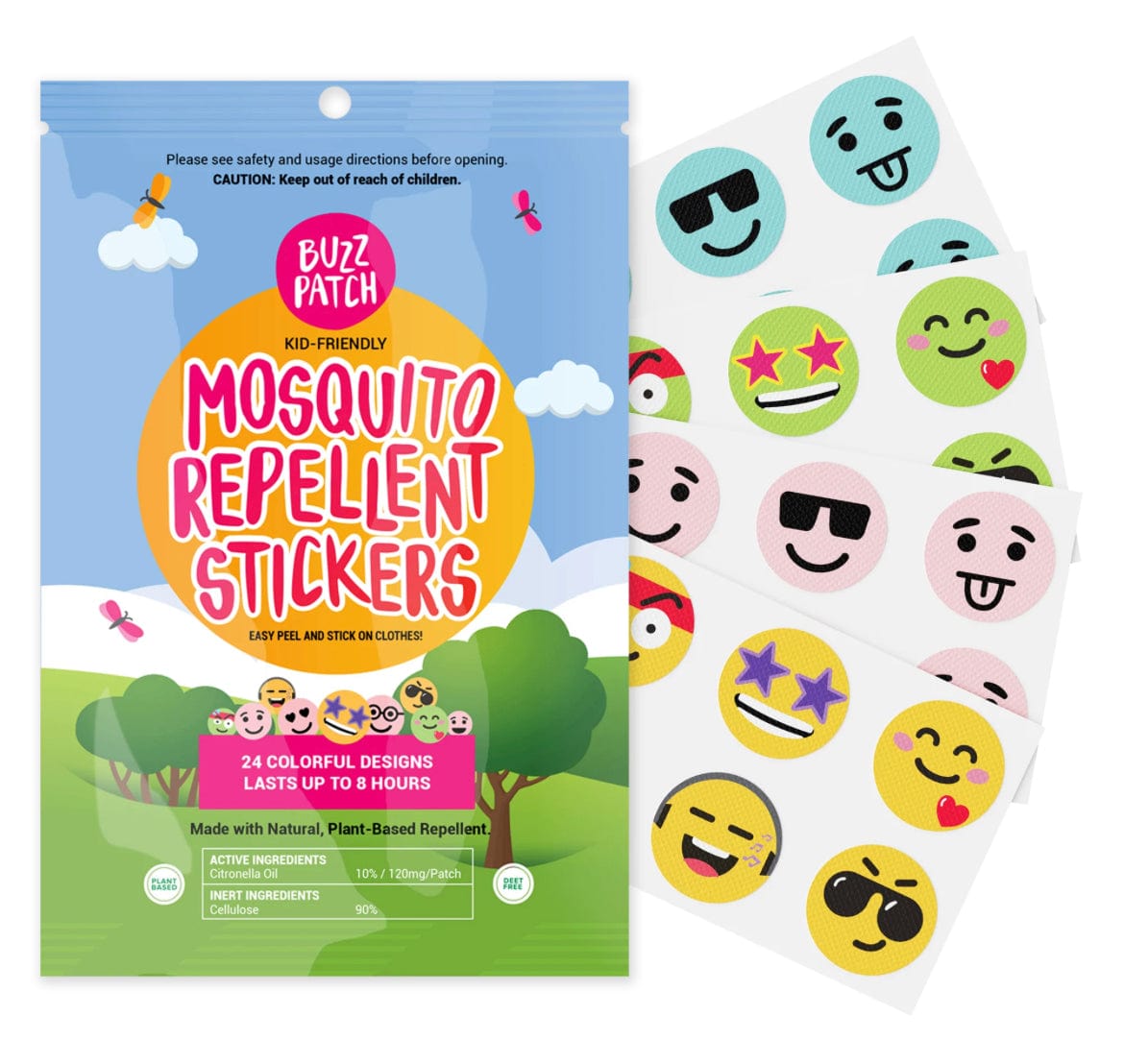 The Natural Patch Co Children Accessories BuzzPatch Mosquito Repellent Patches -3 Pack