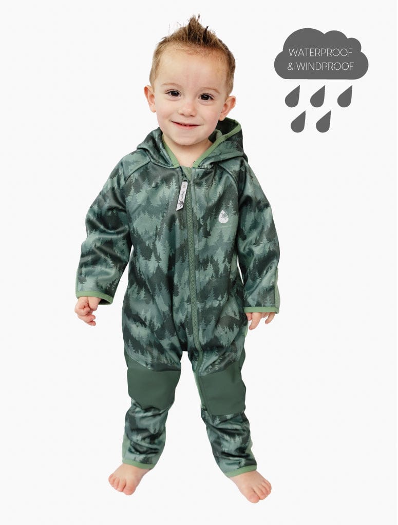 Therm Boys All In Ones 6-12M All-Weather Fleece Onesie - Forest Camo