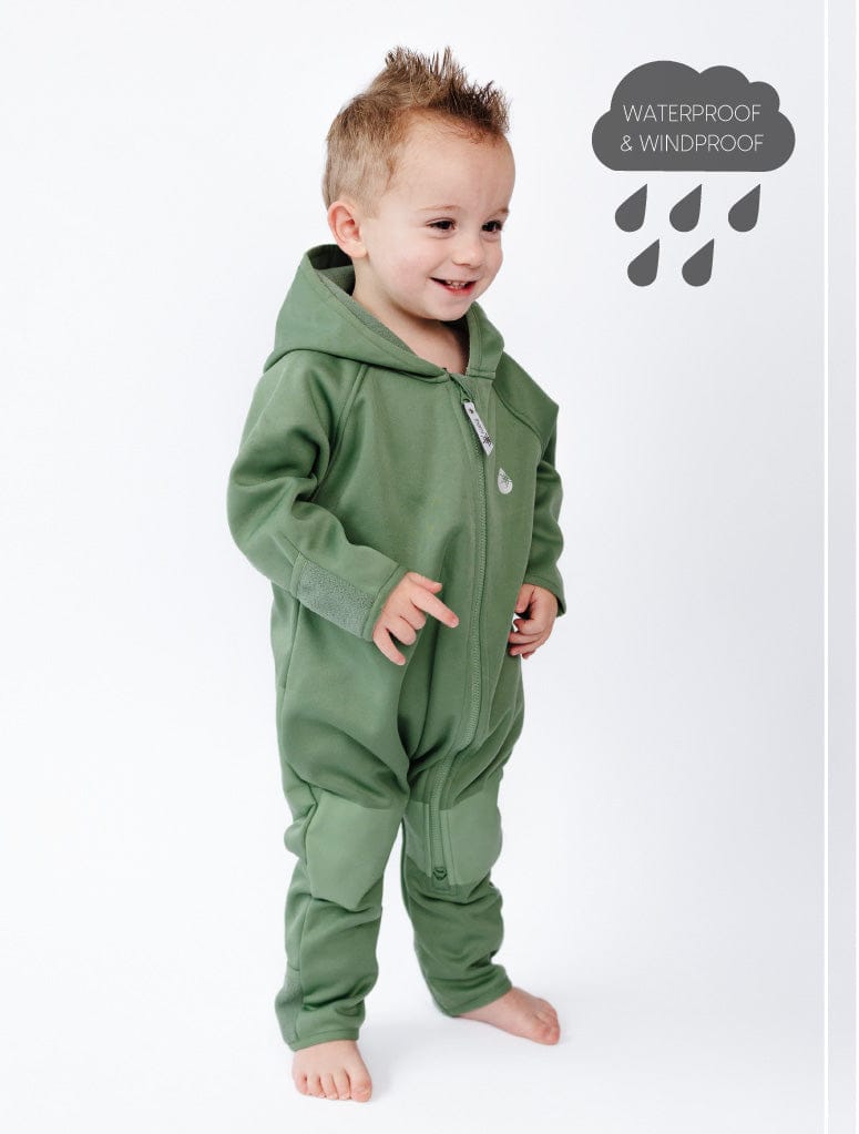 Therm Boys All In Ones 6-12M All-Weather Fleece Onesie - Forest Moss