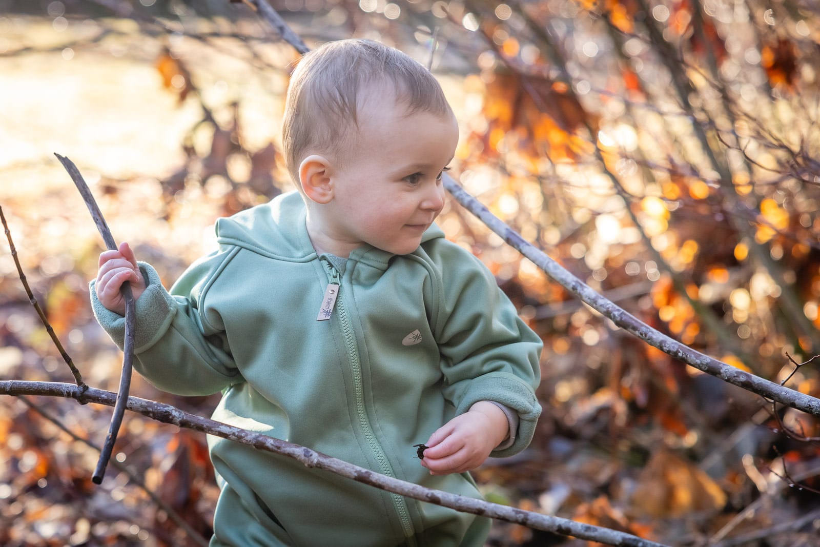 Therm Boys All In Ones All-Weather Fleece Onesie - Forest Moss