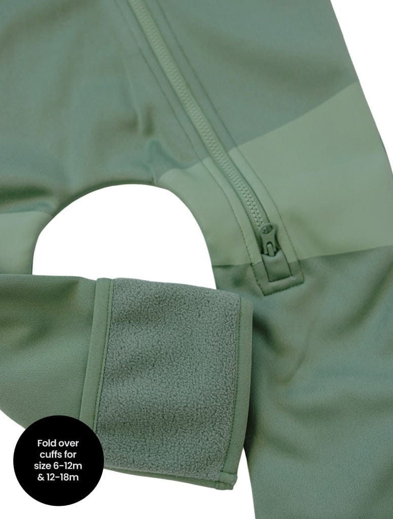 Therm Boys All In Ones All-Weather Fleece Onesie - Forest Moss