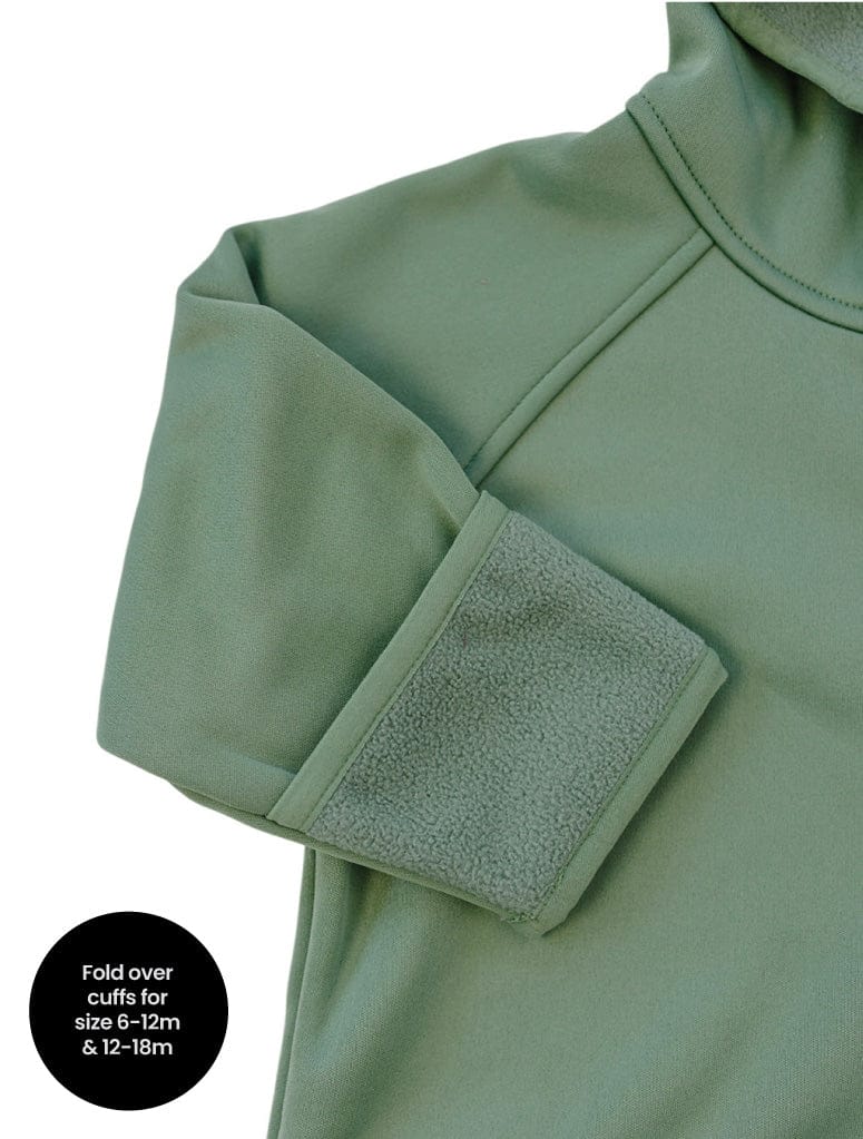 Therm Boys All In Ones All-Weather Fleece Onesie - Forest Moss