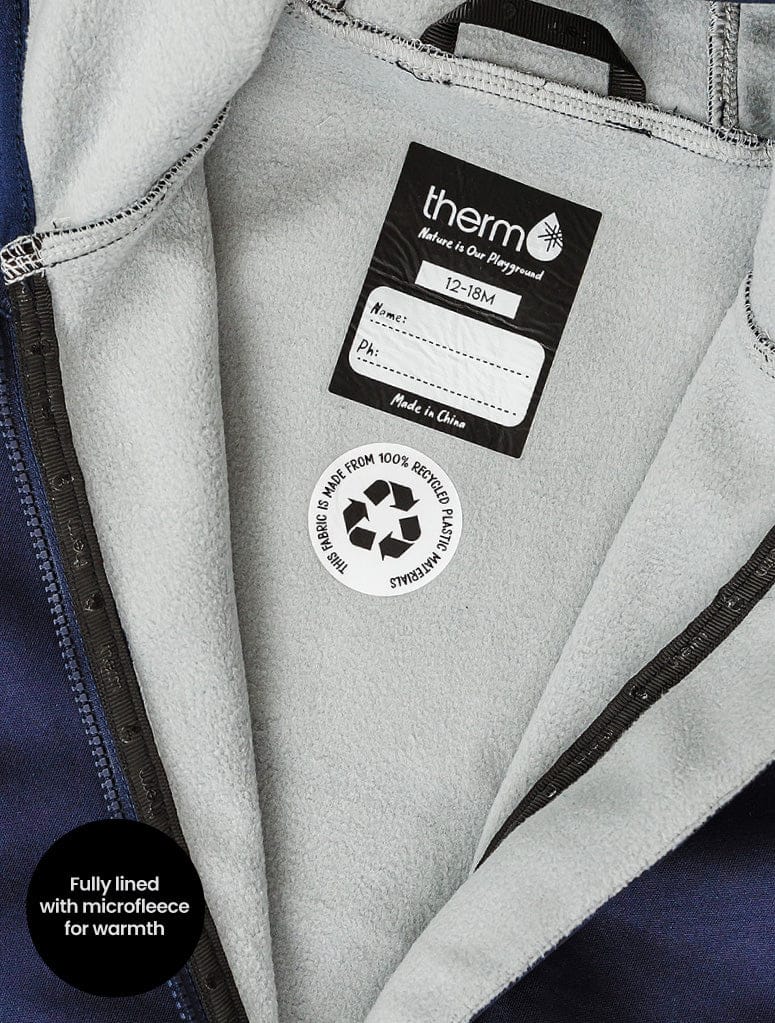 Therm Boys All In Ones All-Weather Fleece Onesie - Navy