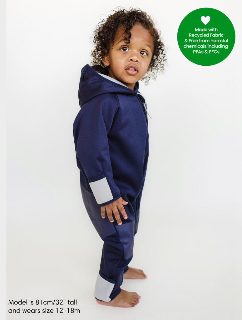 Therm Boys All In Ones All-Weather Fleece Onesie - Navy