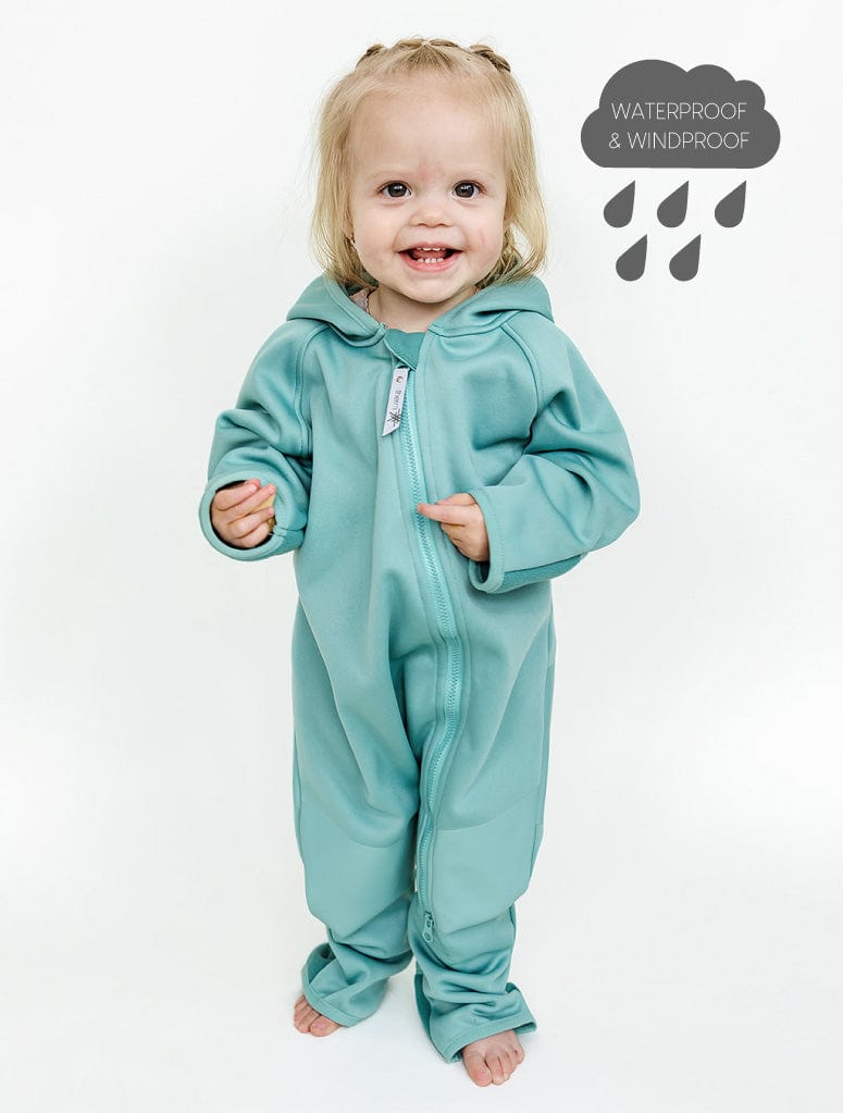 Therm Boys All In Ones All-Weather Fleece Onesie - Seafoam