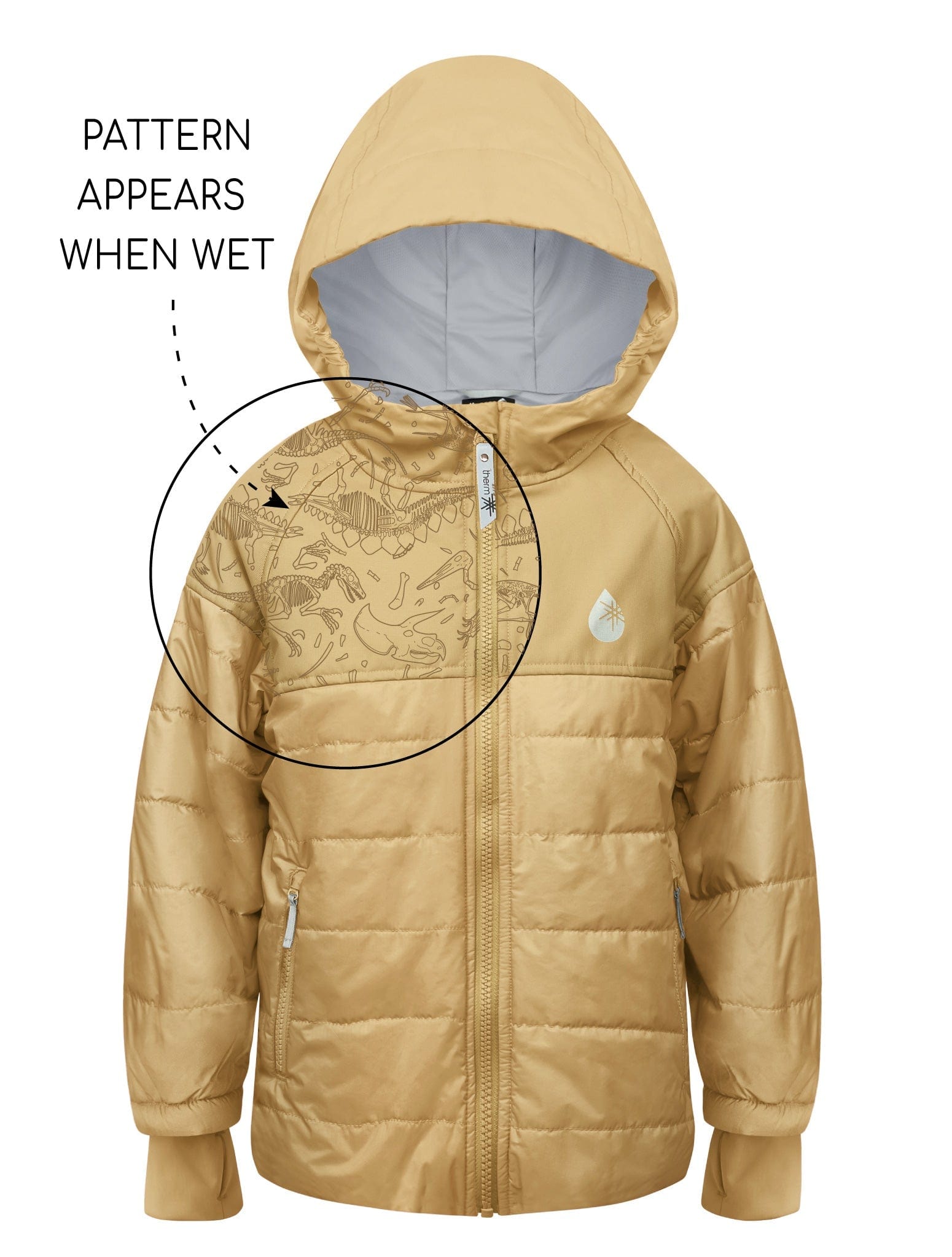 Therm Boys Jacket Hydracloud Puffer Jacket - Sand | Dino Bones