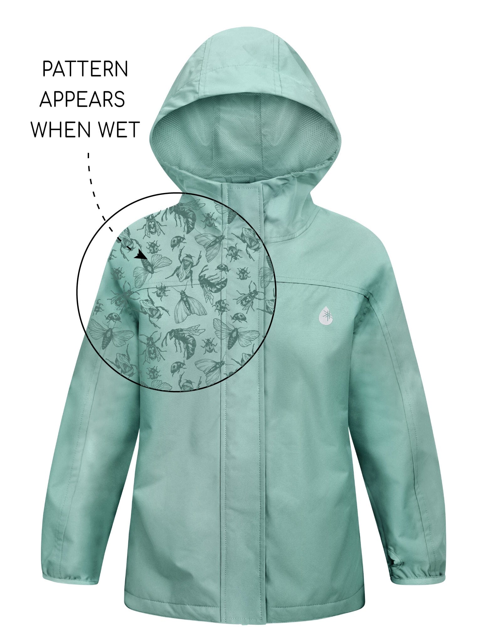 Therm Boys Jacket SplashMagic Rainshell - Seafoam | Insect Explorer