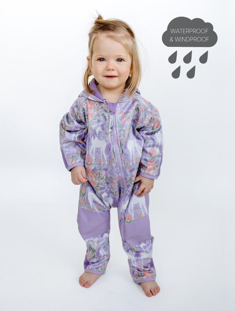 Therm Girls All In One All-Weather Fleece Onesie - Mystic Garden