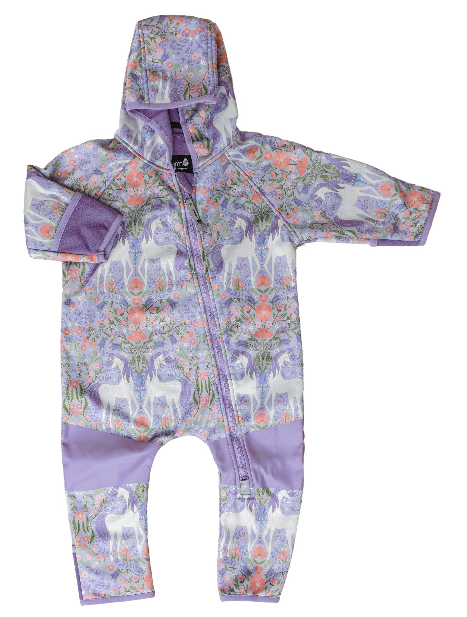 Therm Girls All In One All-Weather Fleece Onesie - Mystic Garden