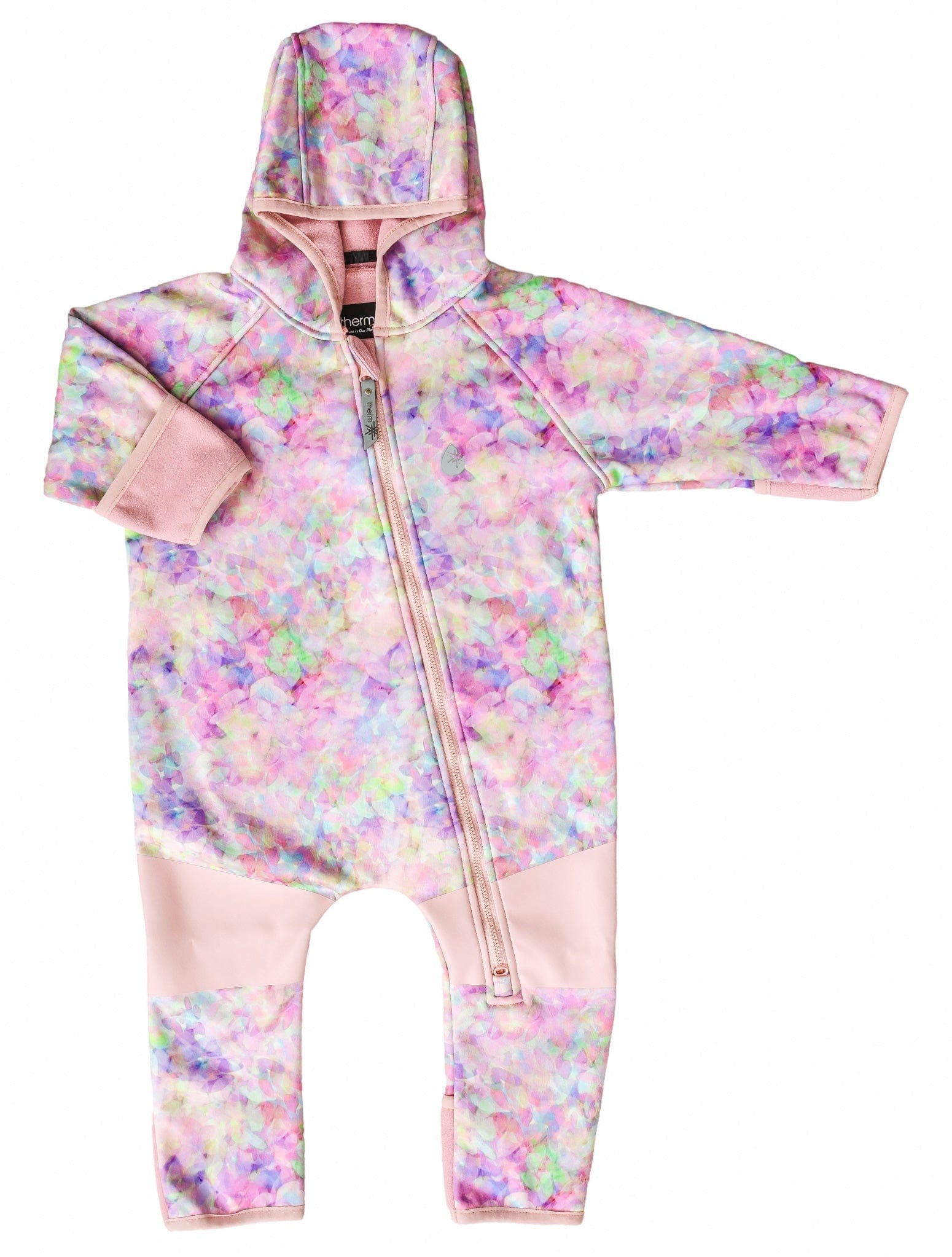 Therm Girls All In One All-Weather Fleece Onesie - Pretty Petals