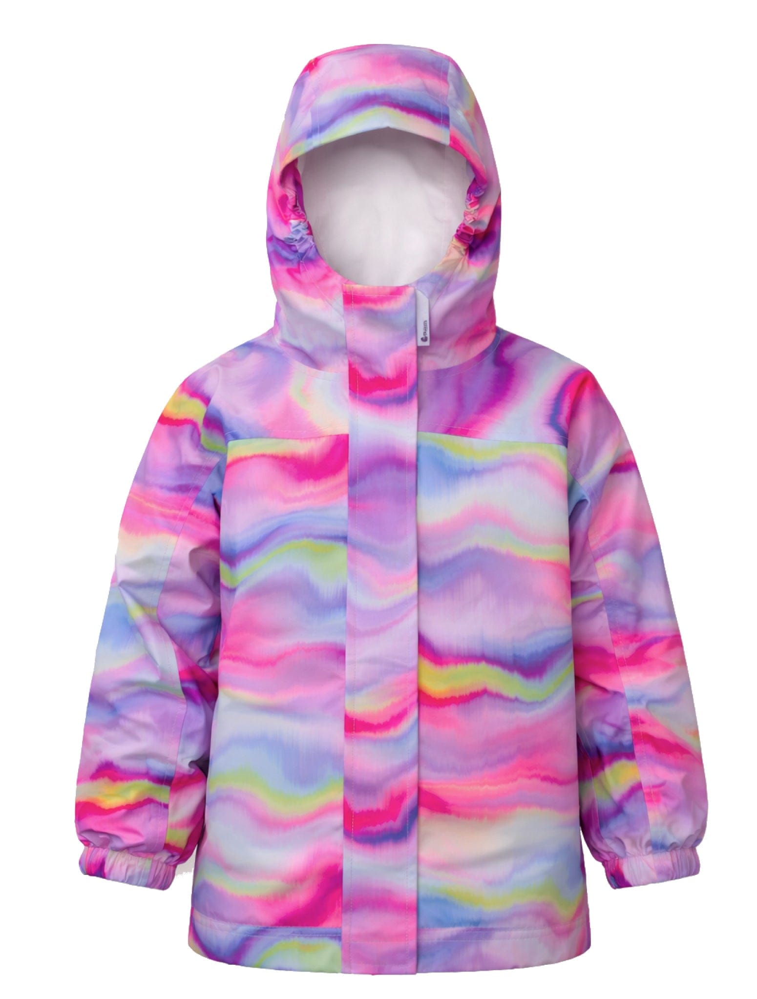 Therm Girls Jacket 10K Packaway Rainshell - Rainbow Wave
