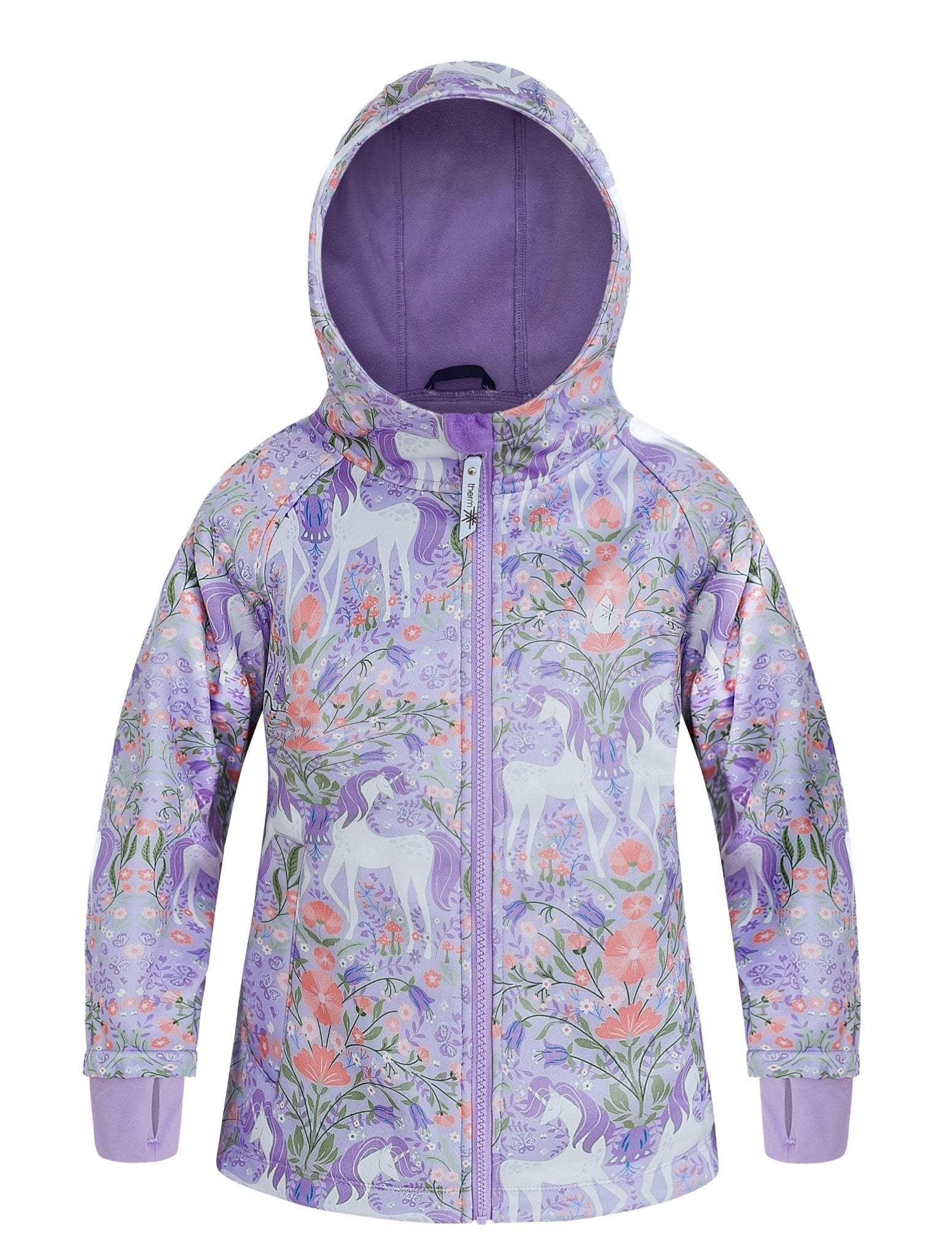 Therm Girls Jacket All-Weather Hoodie - Mystic Garden