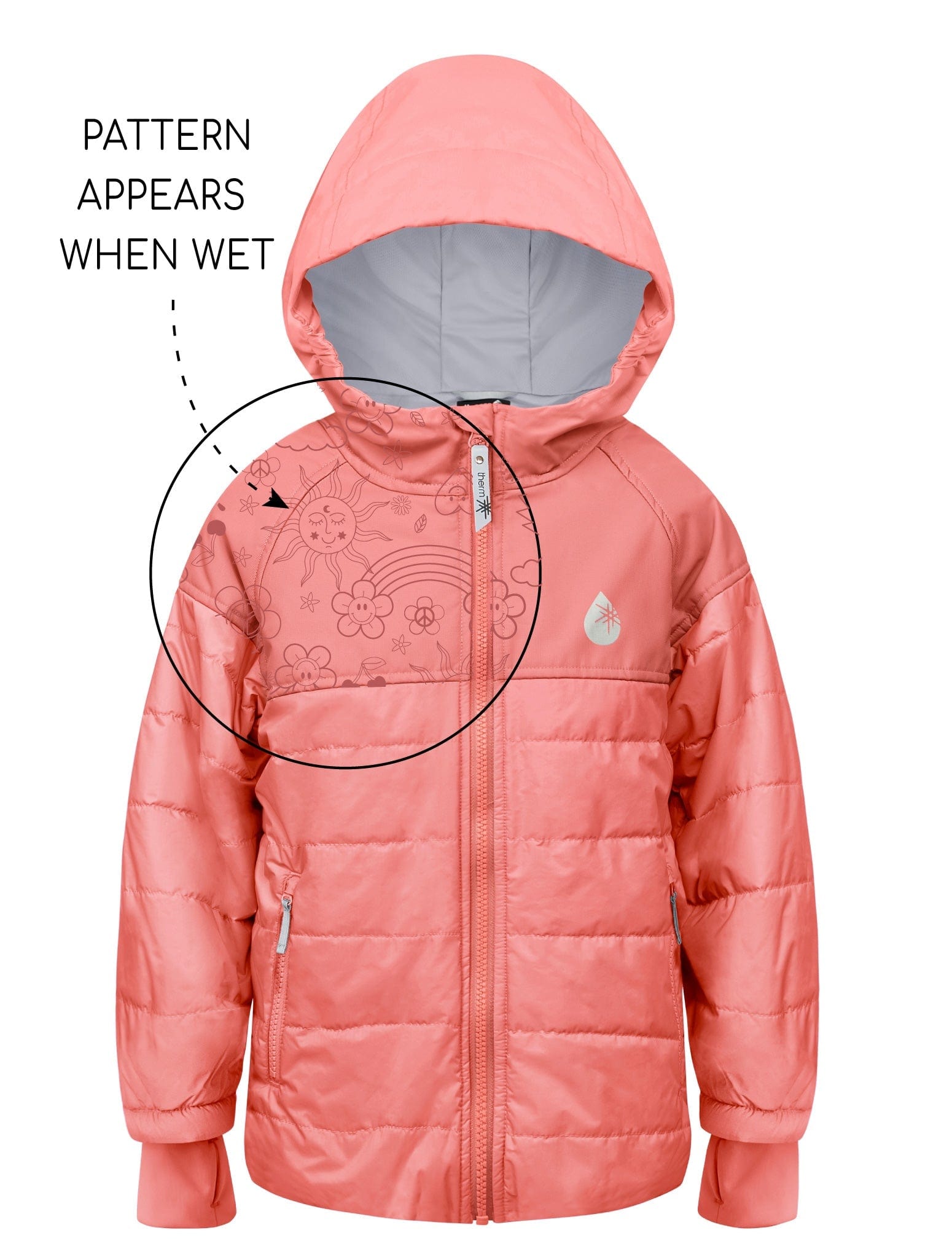 Therm Girls Jacket Hydracloud Puffer Jacket - Sorbet | Flower Power