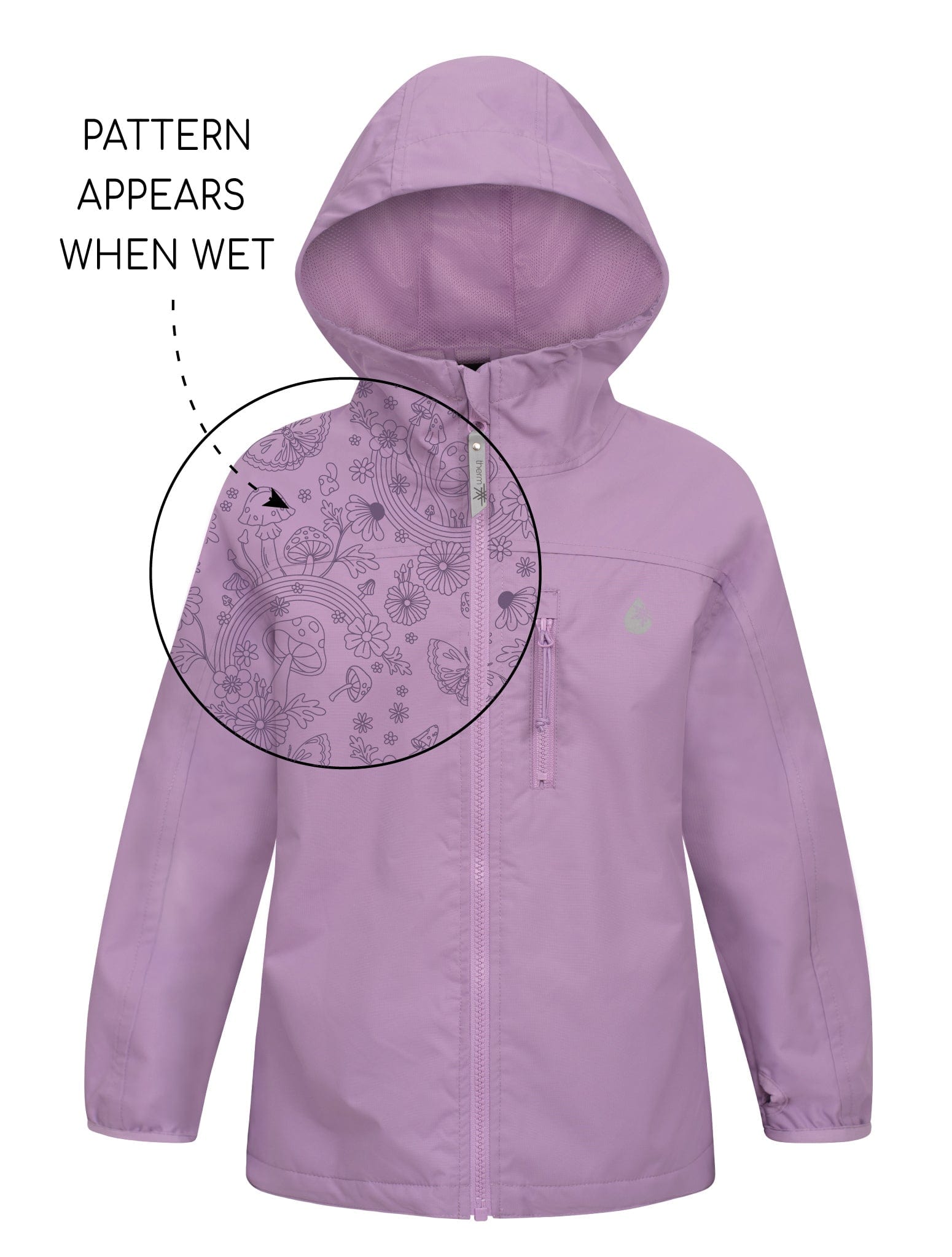 Therm Girls Jacket SplashMagic Rainshell - Dusty Lavender