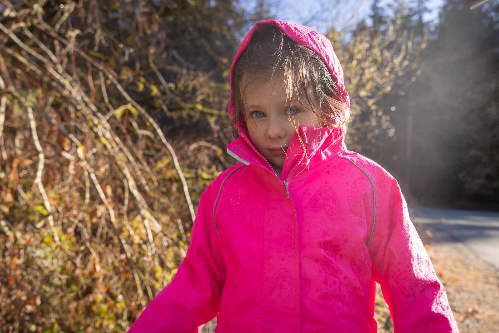 Therm Girls Jacket Splashmagic Rainshell - Neon Pink