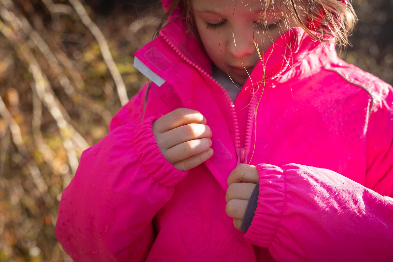 Therm Girls Jacket Splashmagic Rainshell - Neon Pink