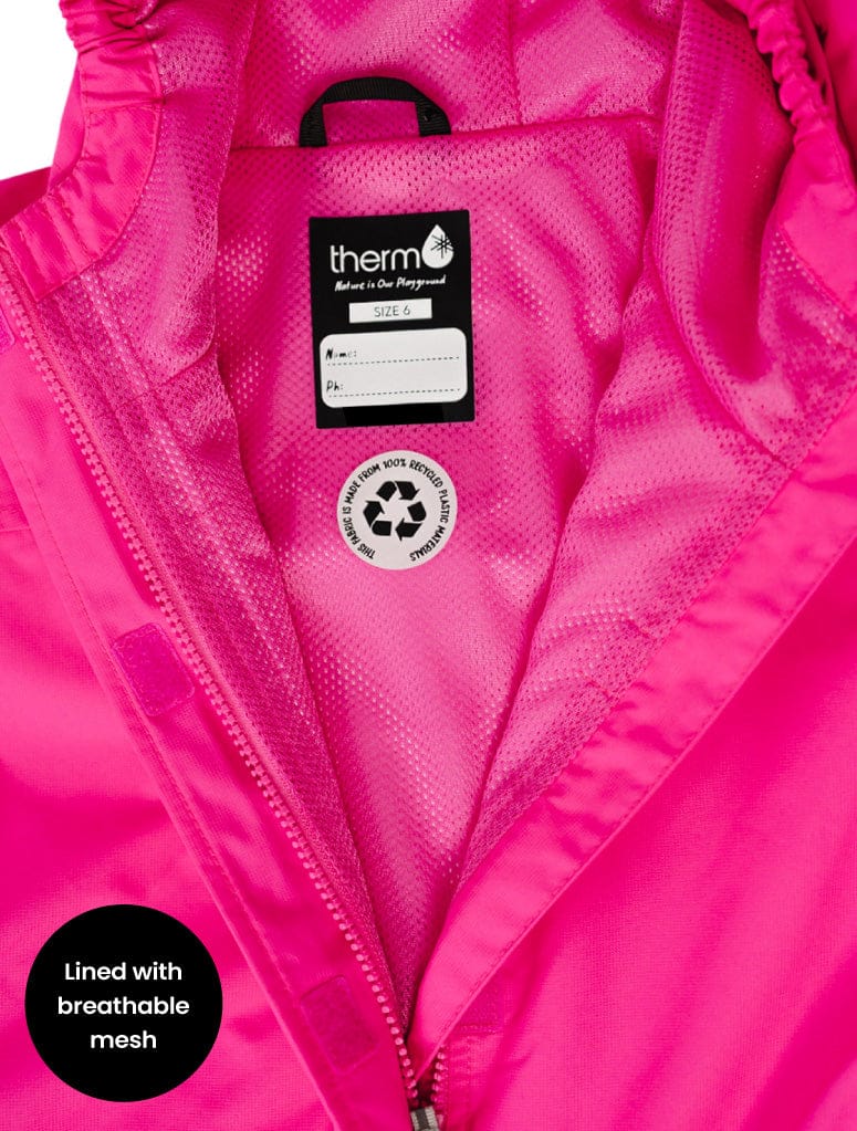 Therm Girls Jacket Splashmagic Rainshell - Neon Pink